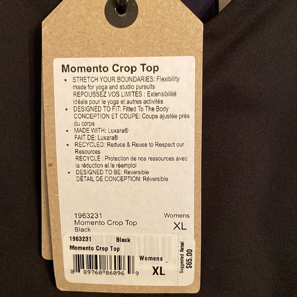 PRANA Momento Crop Top Size XL - Picture 5 of 6